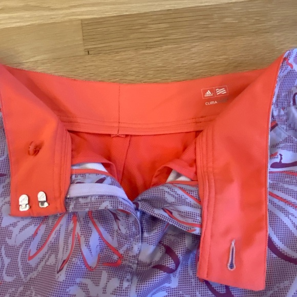 adidas ClimaCool Skort Purple Orange Floral / Lightweight / Pockets / Size 12 - Picture 3 of 16
